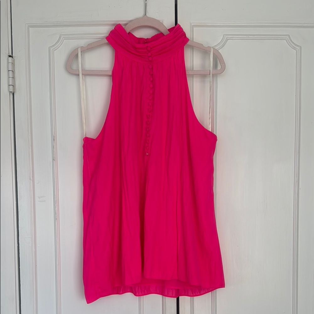 Lilly Pulitzer Pink Pleated Sleeveless Tank Top USED